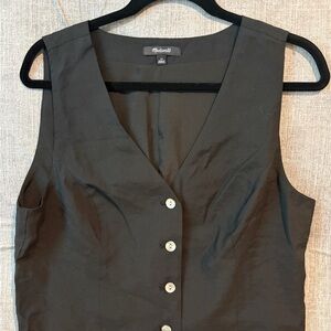 Madewell Black Vest - size 12 NWOT